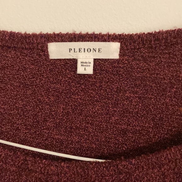 Anthropologie Pleione burgundy sweater large - Picture 2 of 5